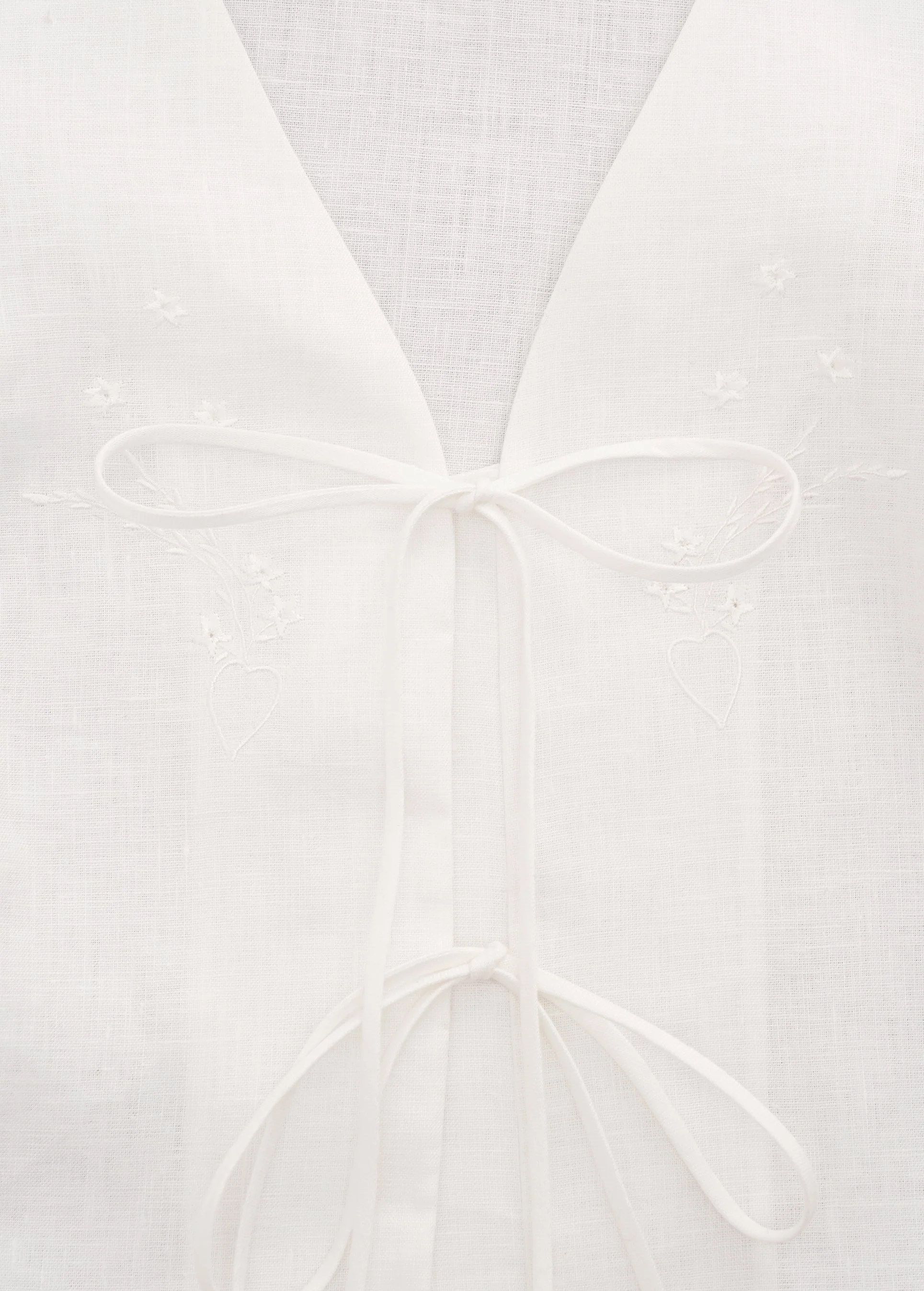Zena Robe With Ties in Milk - Image 3