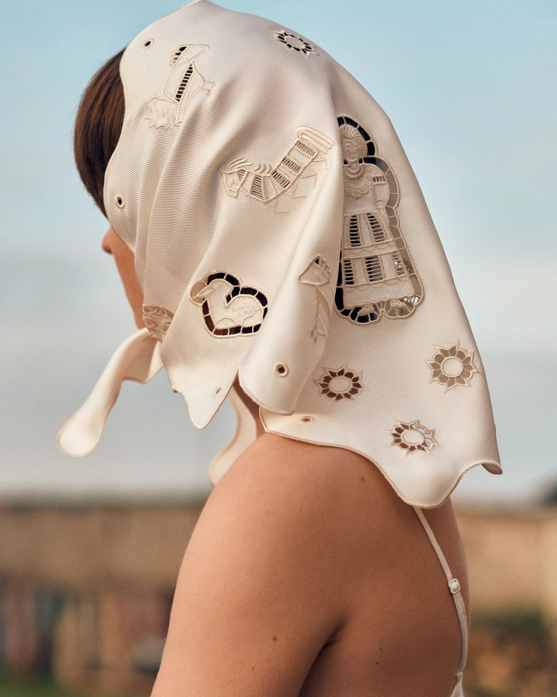 Milk Viscose Vytynanka Headscarf - Image 3