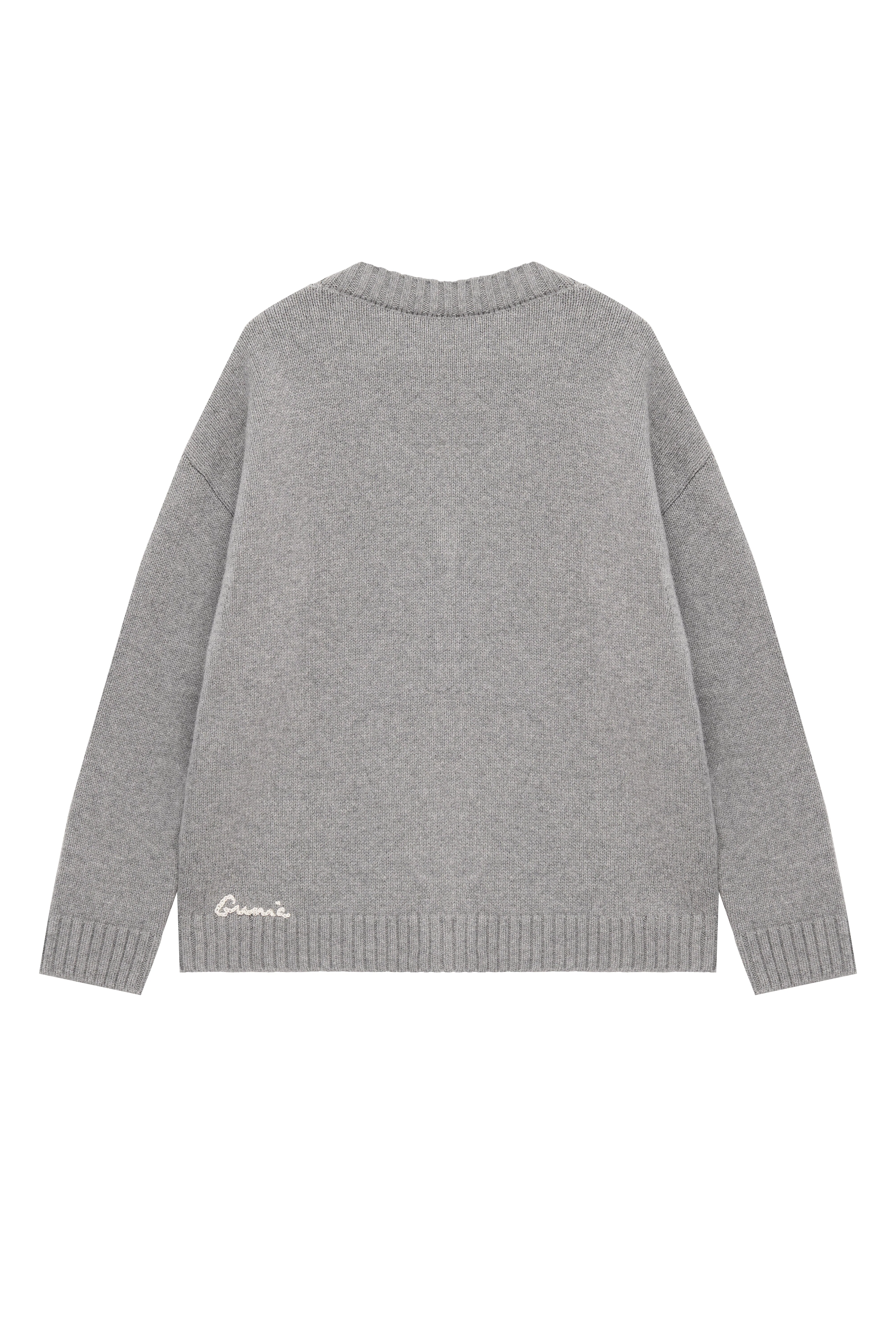 Lace-trimmed Cardigan in Grey - Image 5