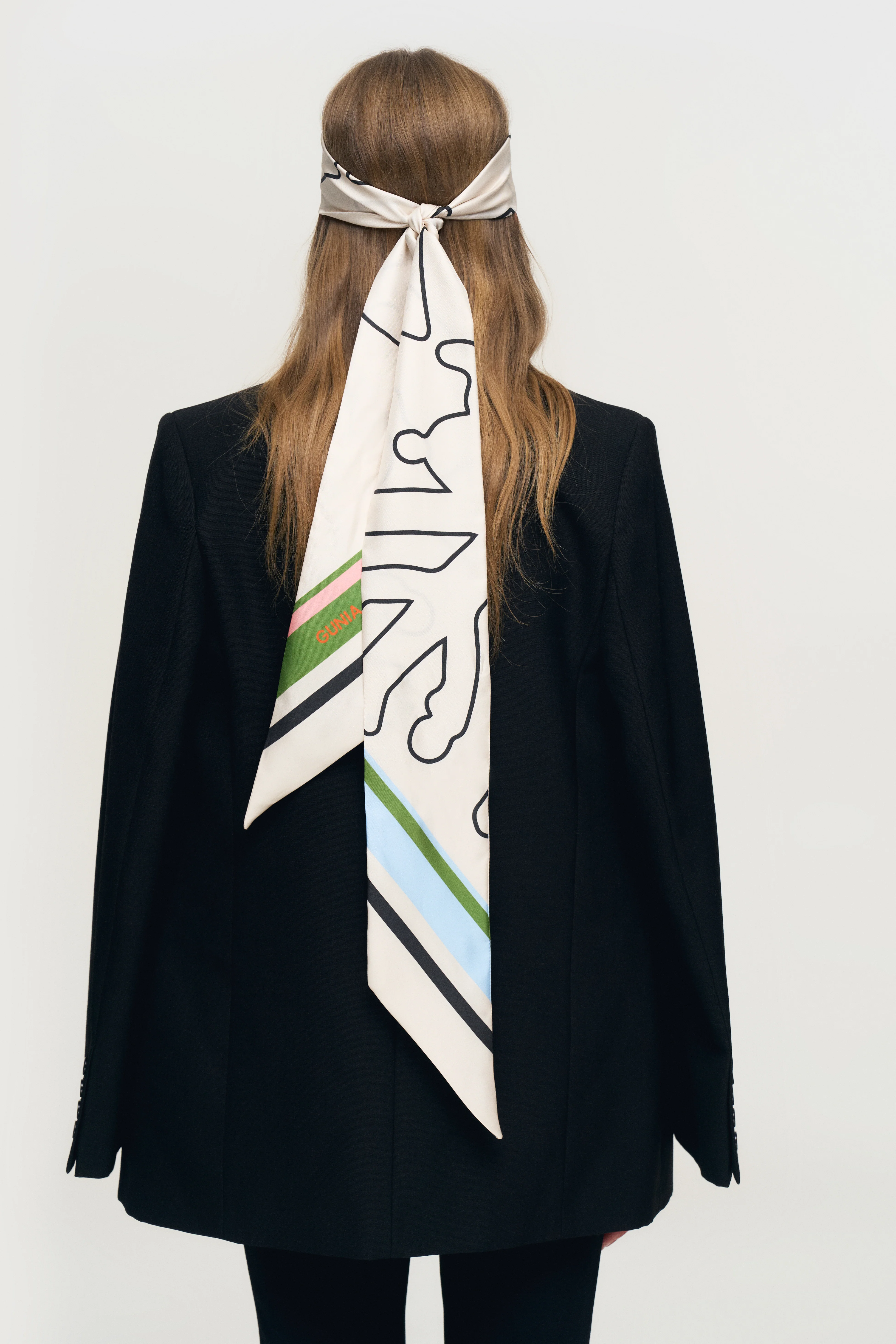 Silhouettes long milky headscarf - Image 3