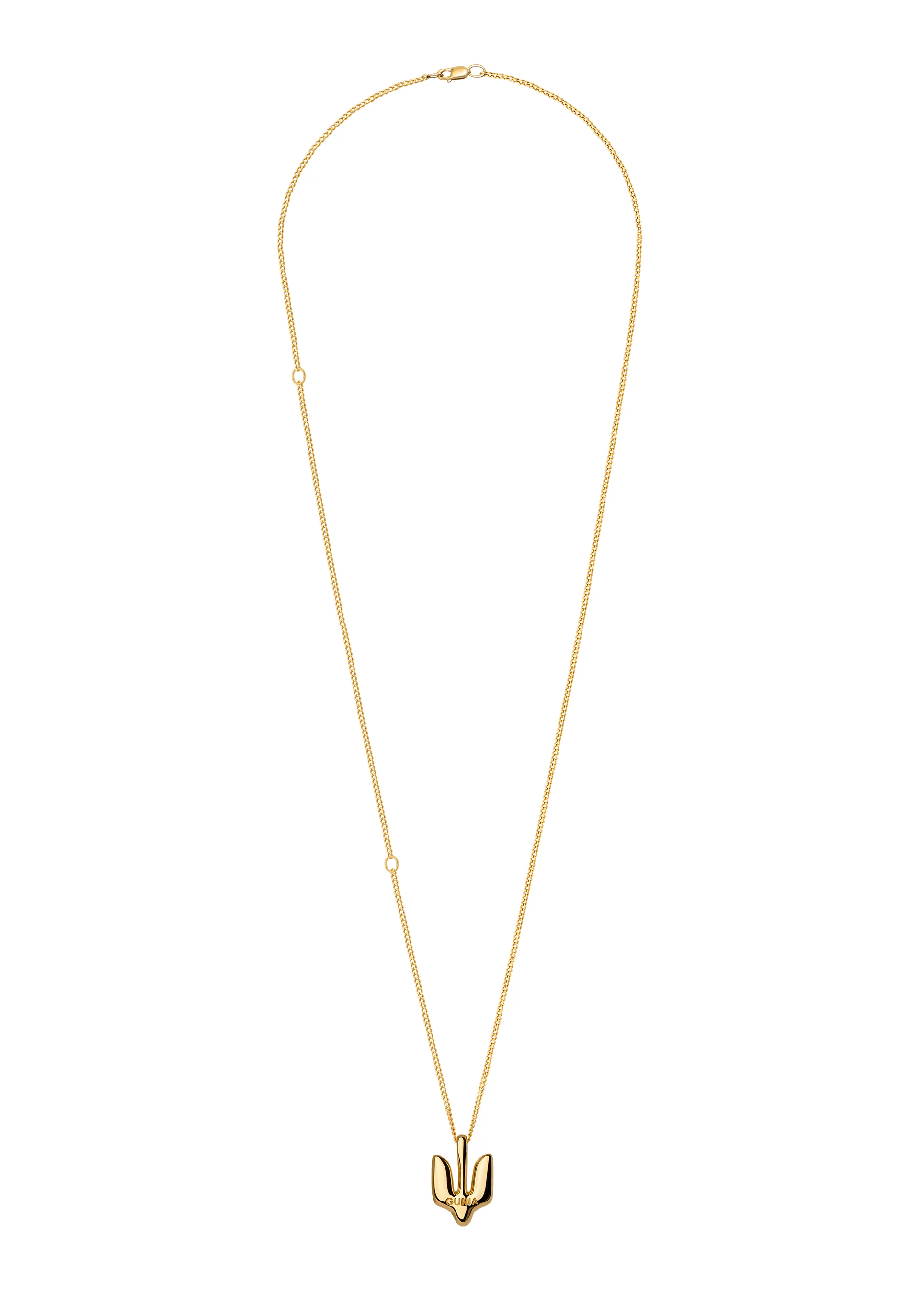 Gold Plated Pendant Trident small - Image 2