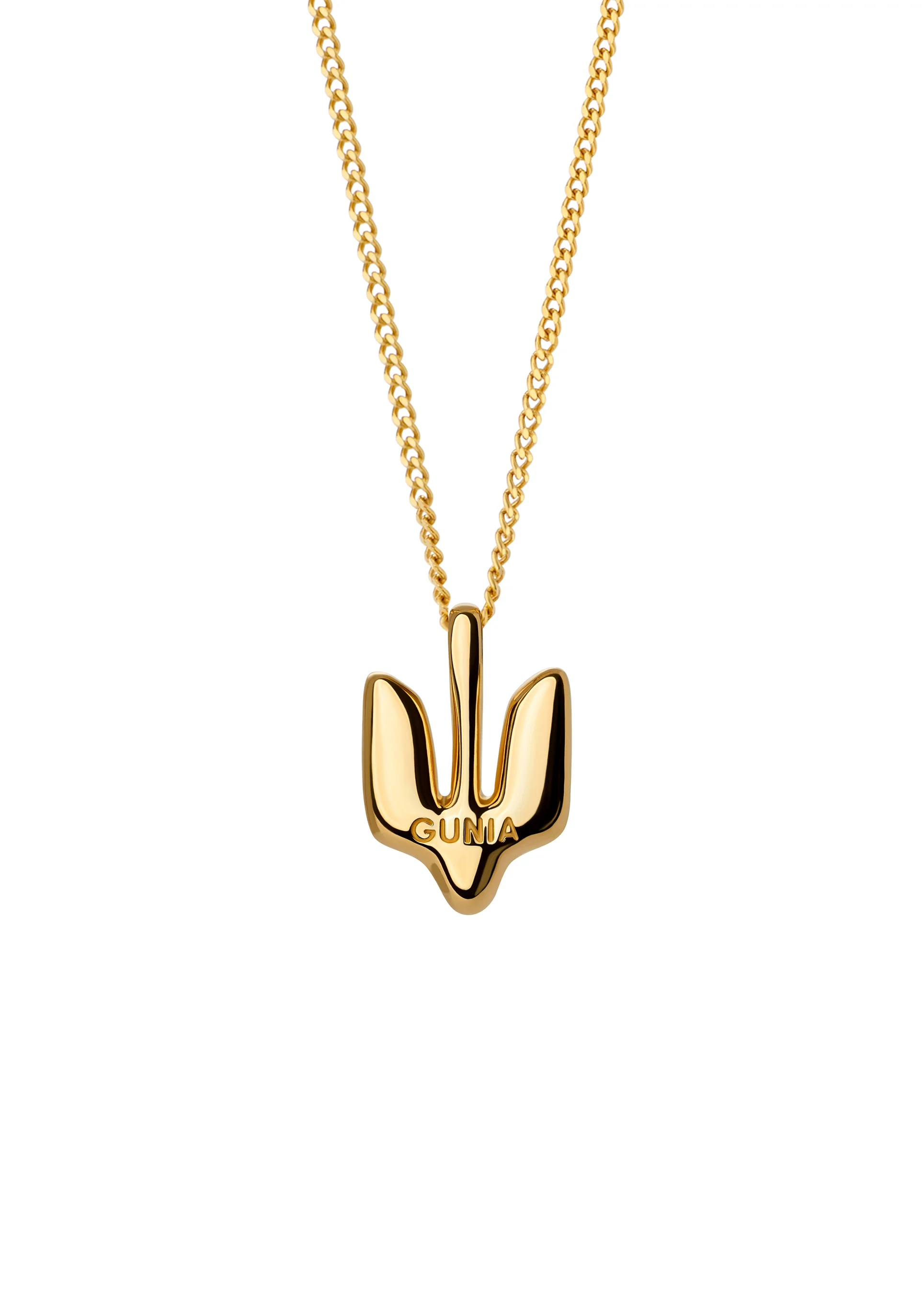 Gold Plated Pendant Trident small - Image 3