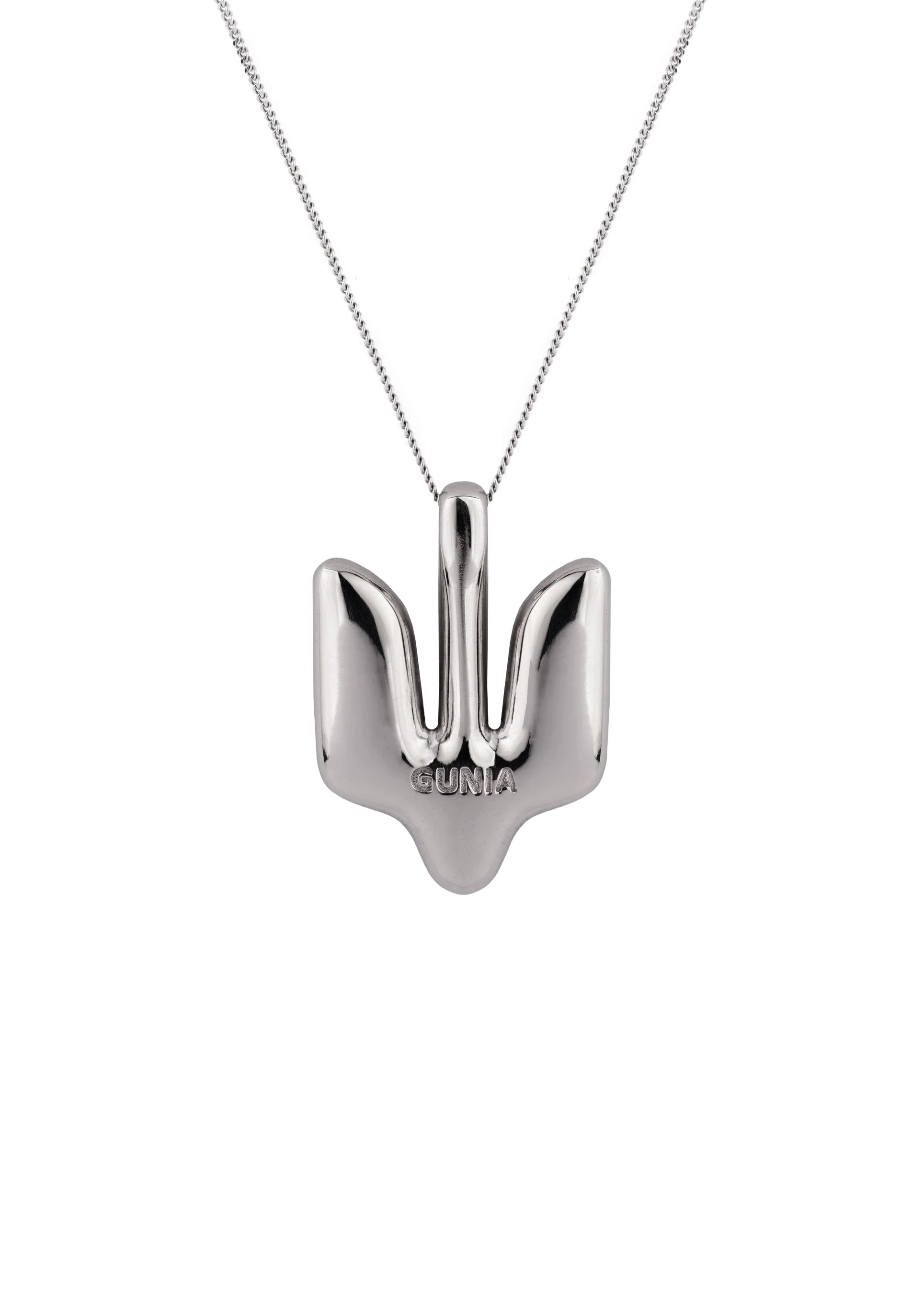 Silver Pendant Trident Big