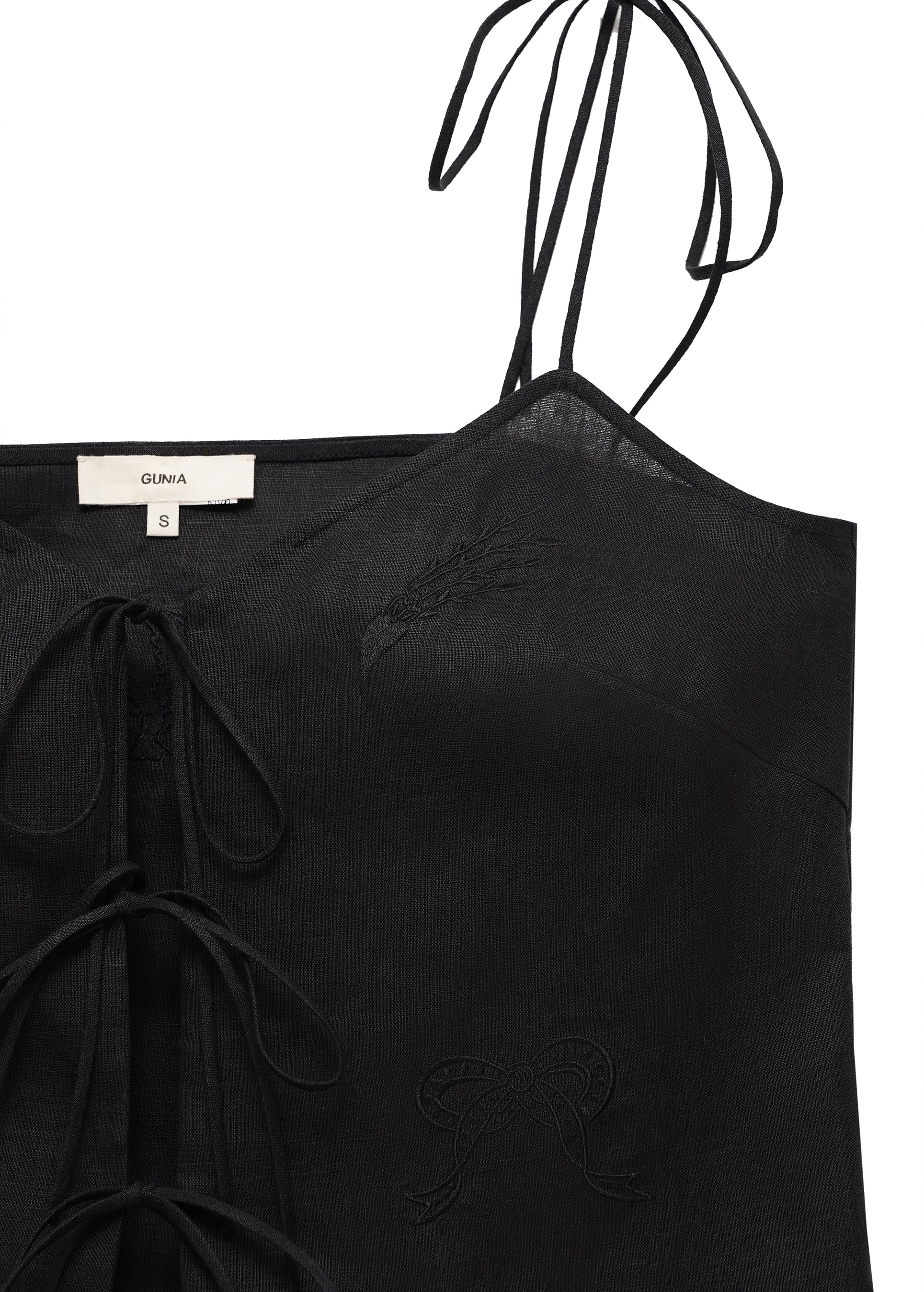 Eva tie-strap Tank Top in Black - Image 3
