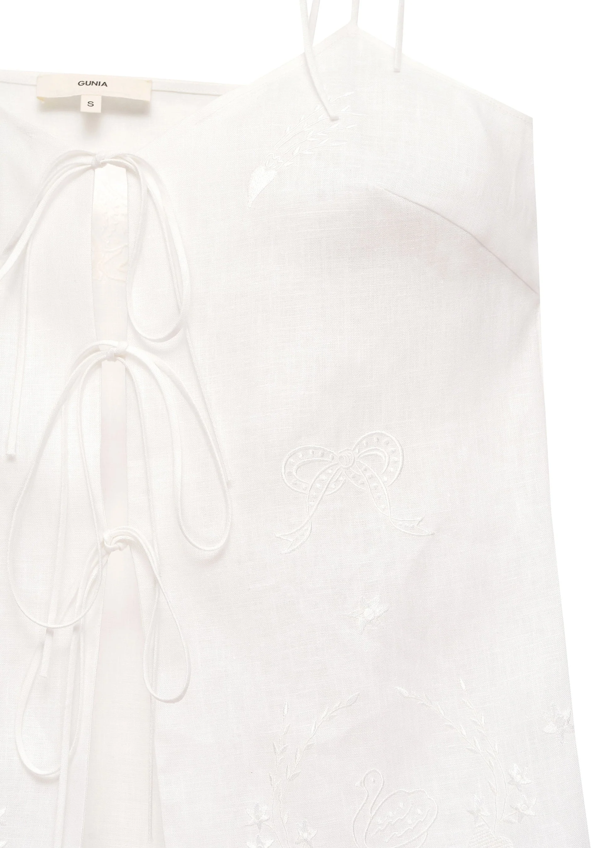 Eva tie-strap Tank Top in Milk - Image 3