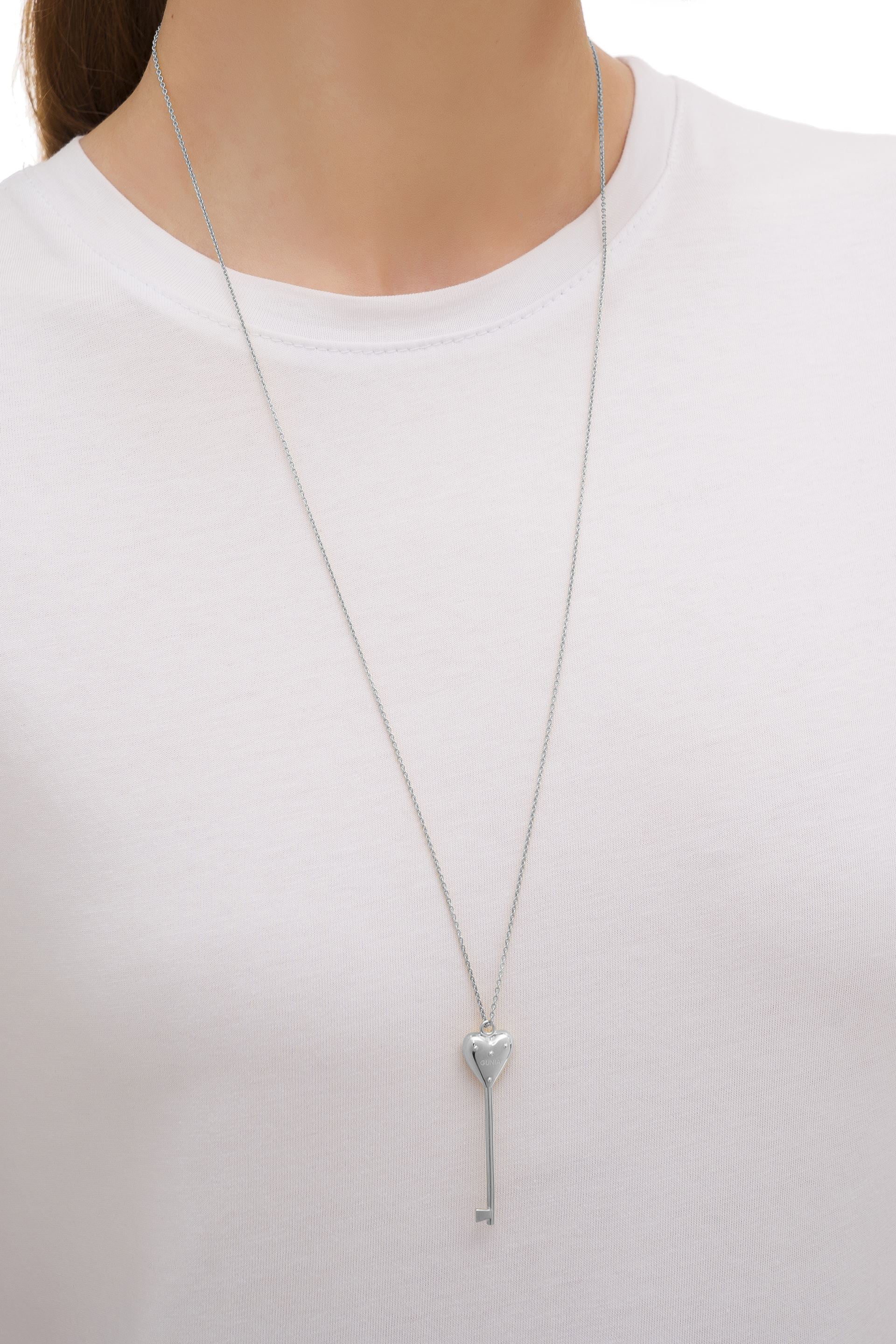 Key to the Heart Silver Pendant - Image 3