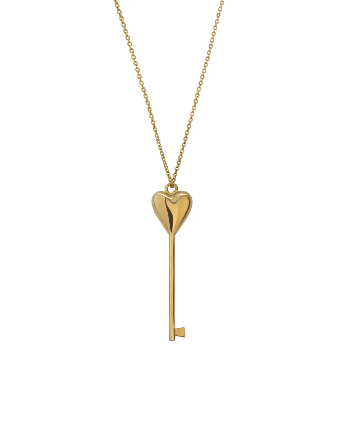 Gold Plated Key to the Heart Pendant