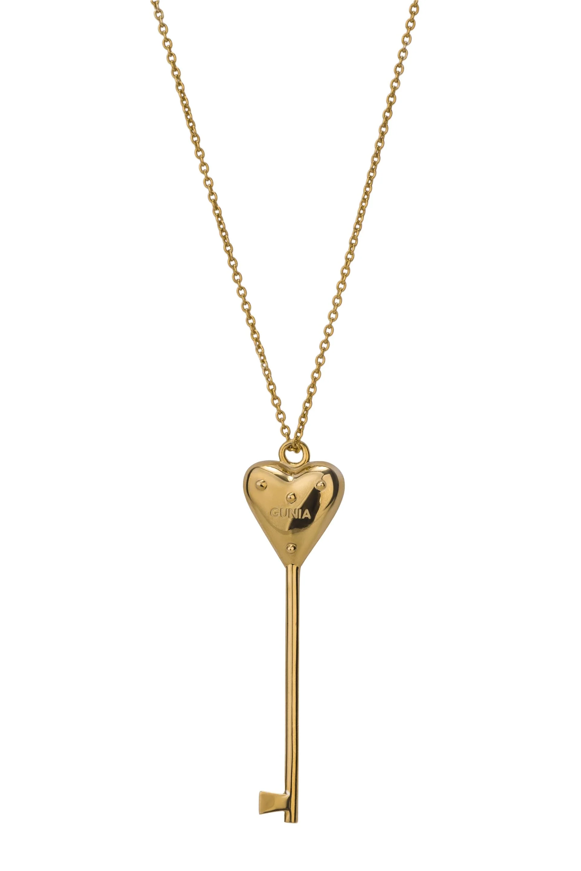 Gold Plated Key to the Heart Pendant - Image 2
