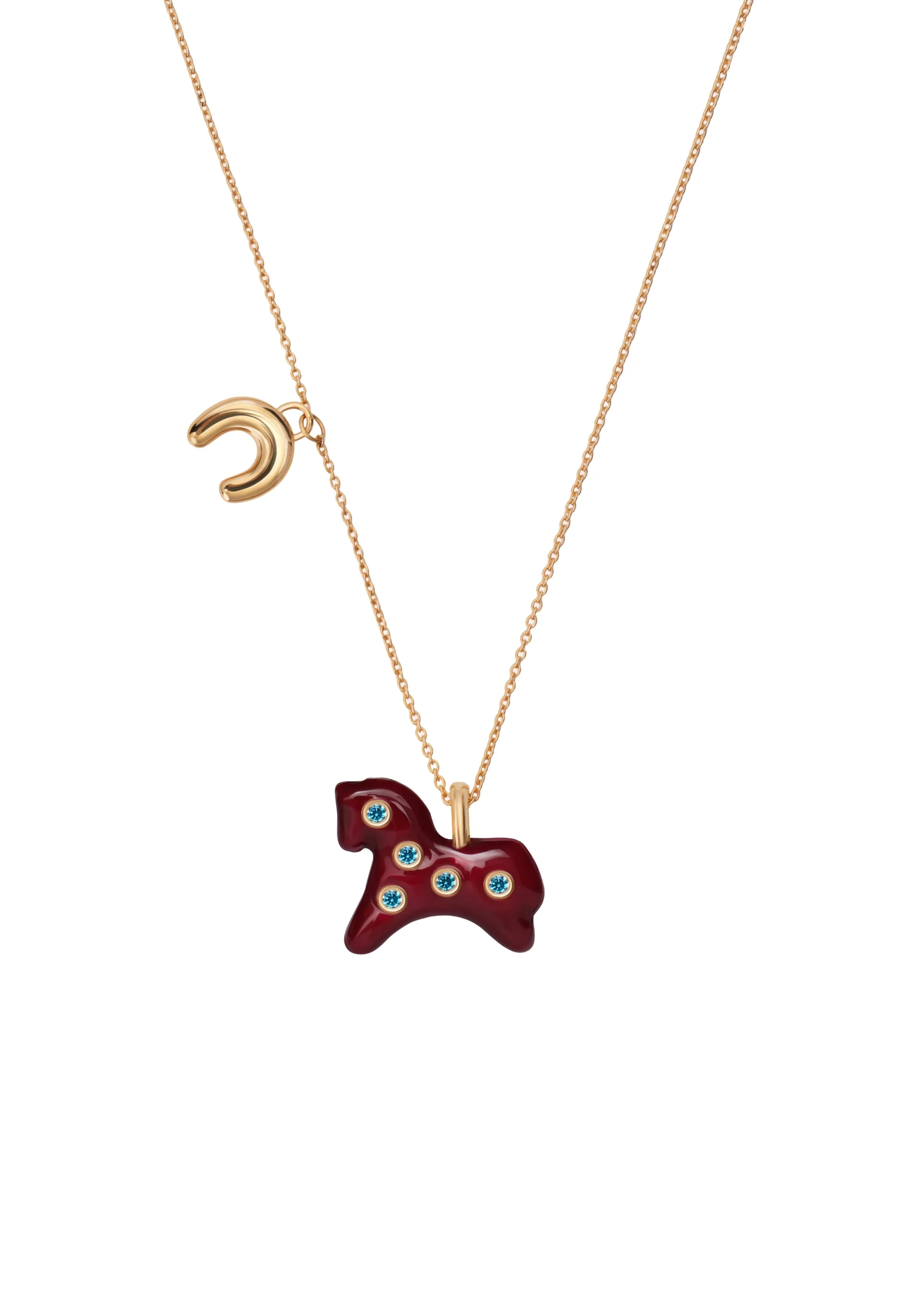 Lucky Pendant Gold-plated and Enamel