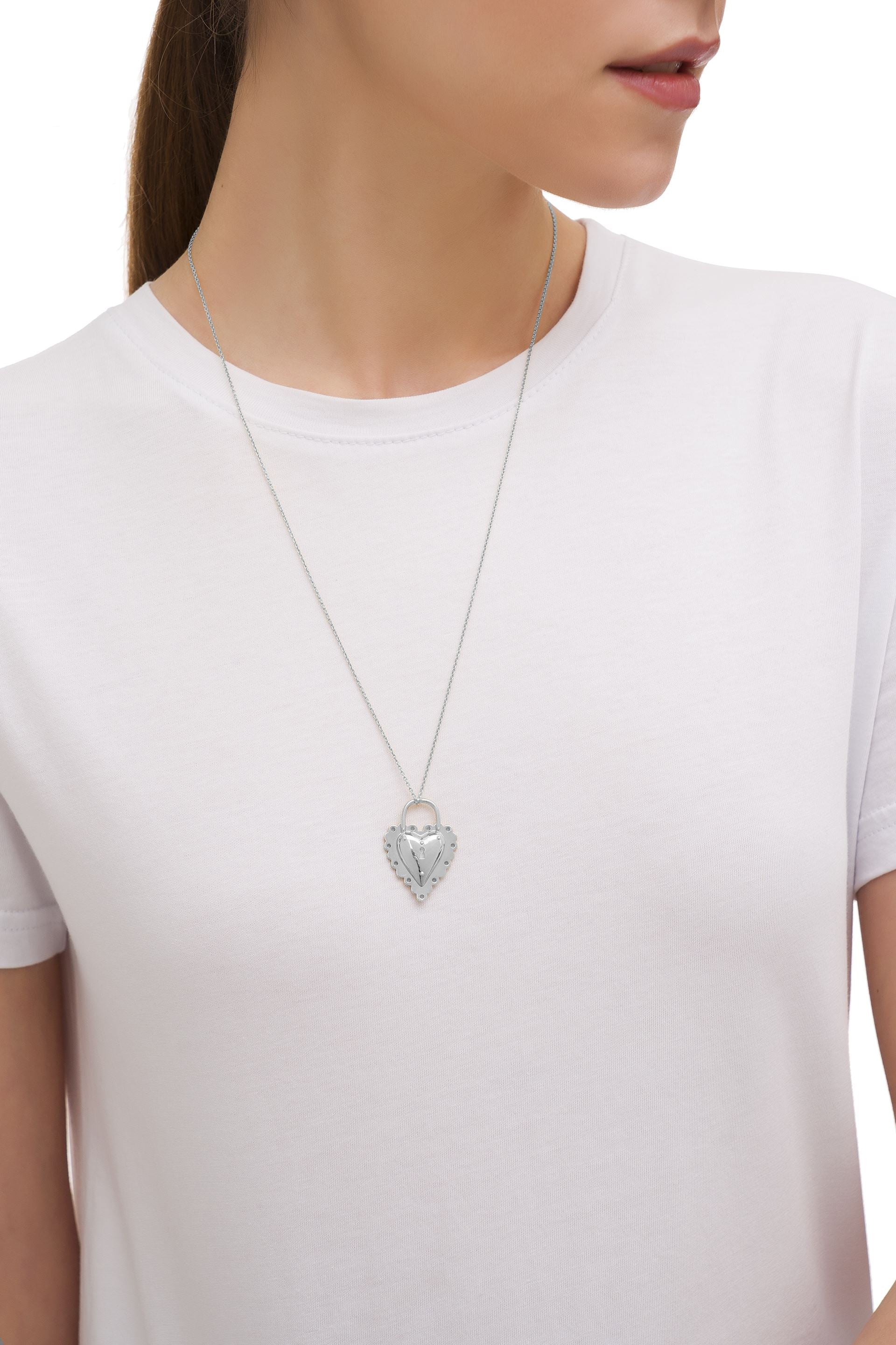 Open Heart Silver Pendant - Image 4