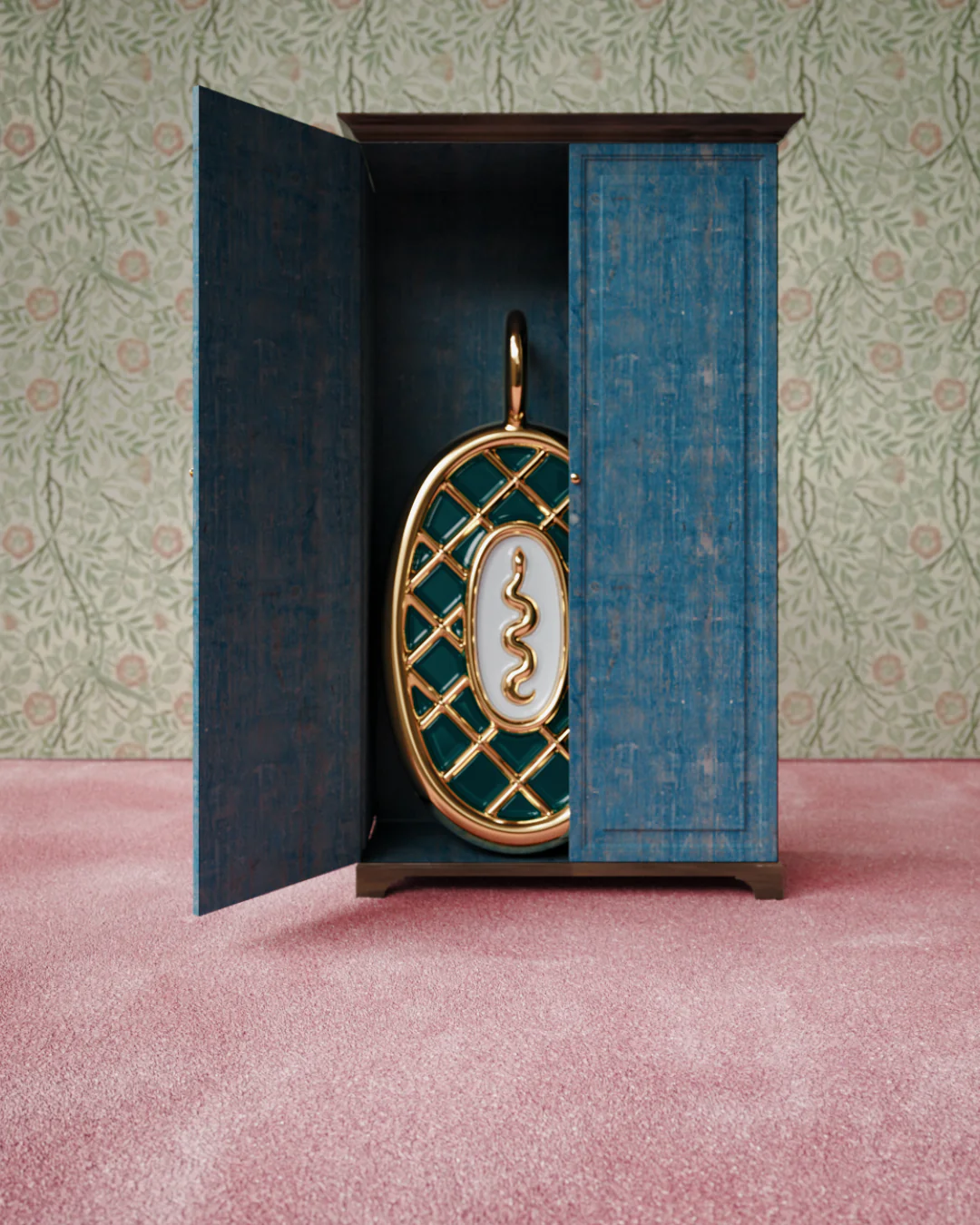 Serpent Necklace in Emerald Green - Image 3