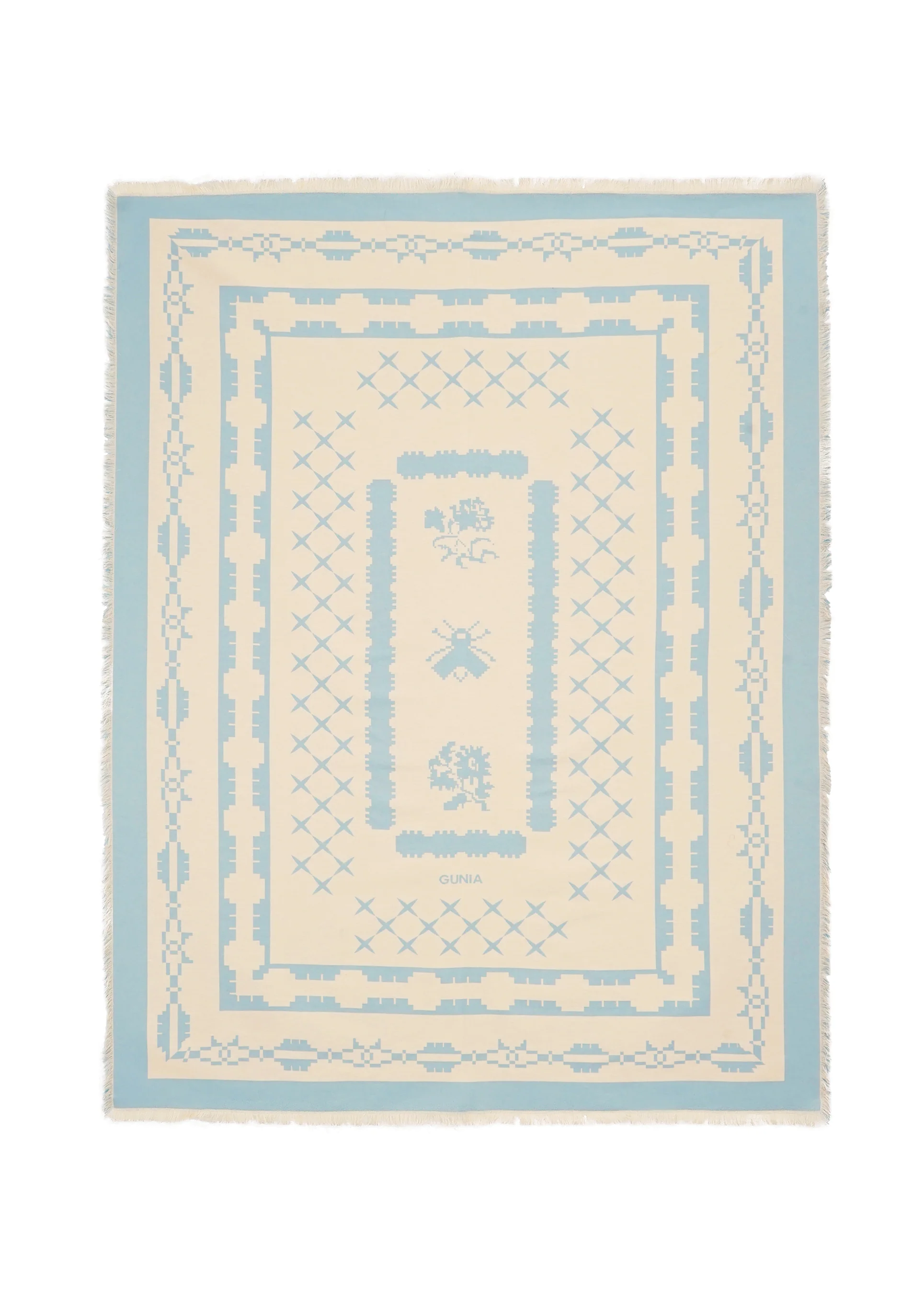 Ruzha Throw Blanket in Blue