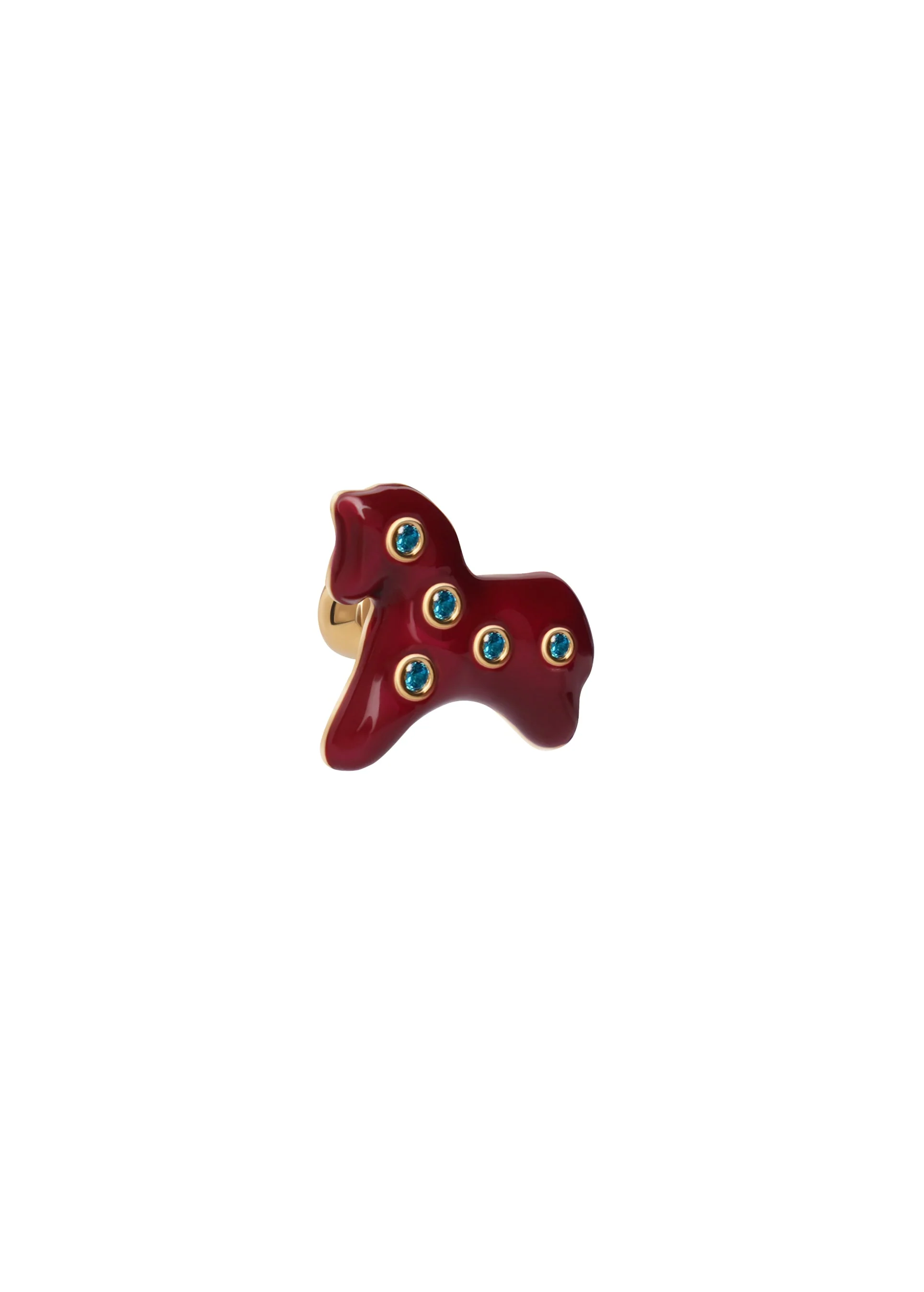 Lucky Earrings in Enamel with Gemstone - Image 9