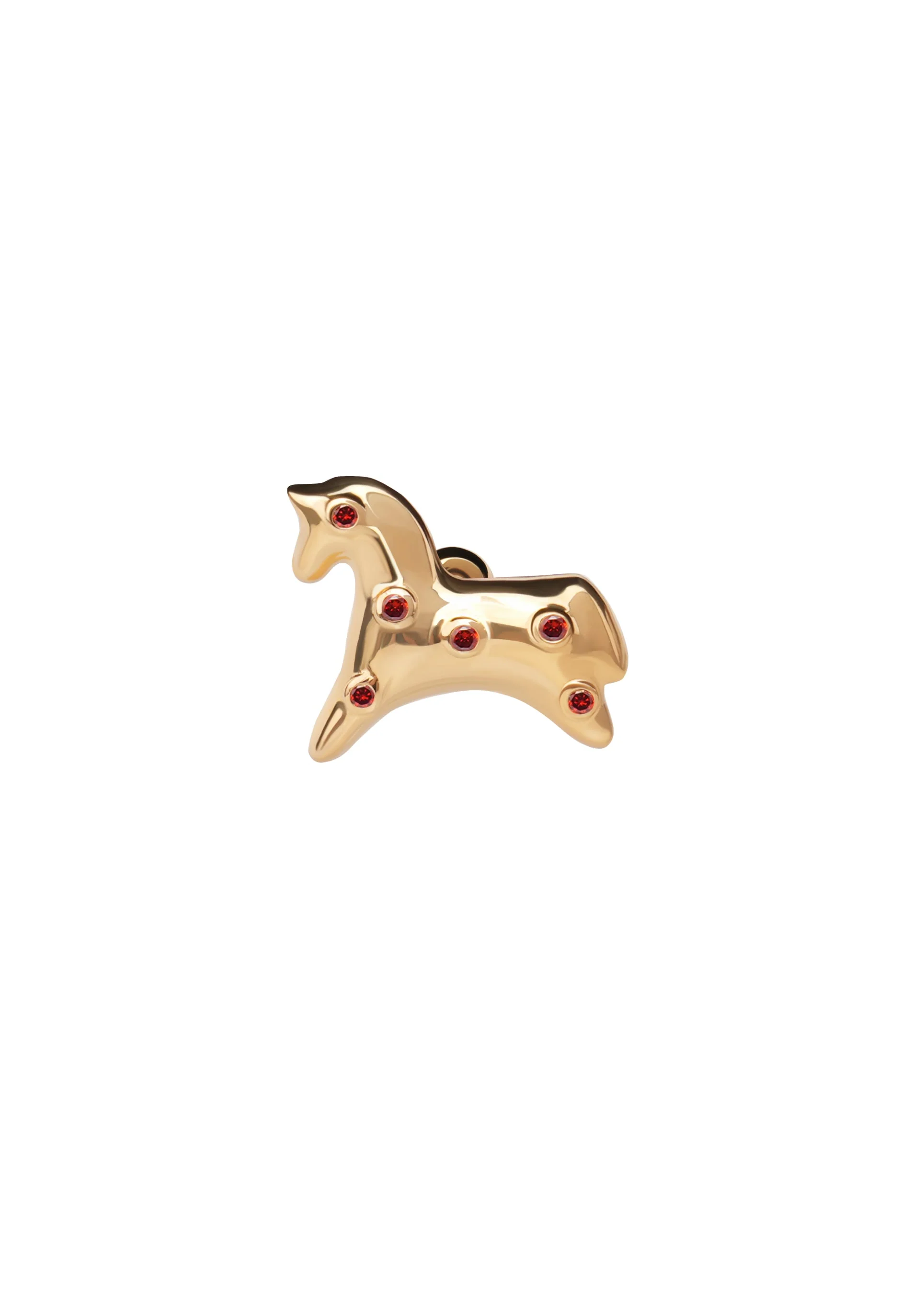 Lucky Earrings in Gilding with Gemstone - Image 6