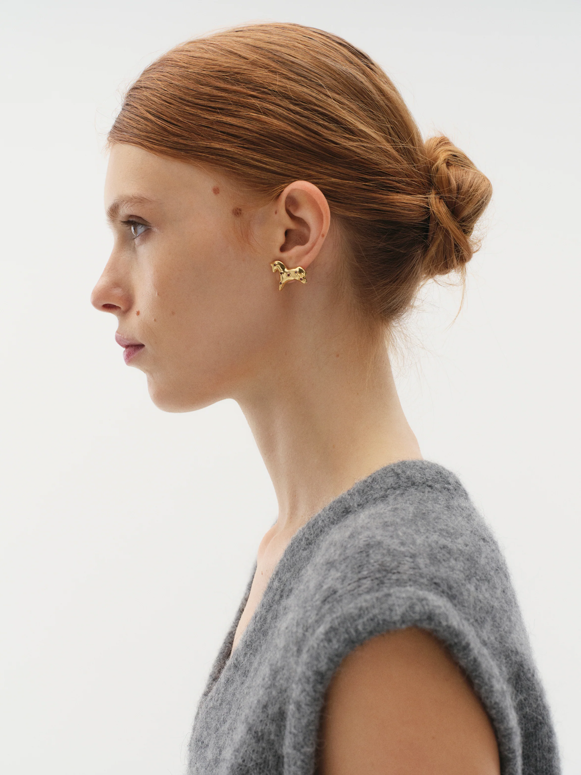Lucky Earrings in Gilding with Gemstone - Image 7