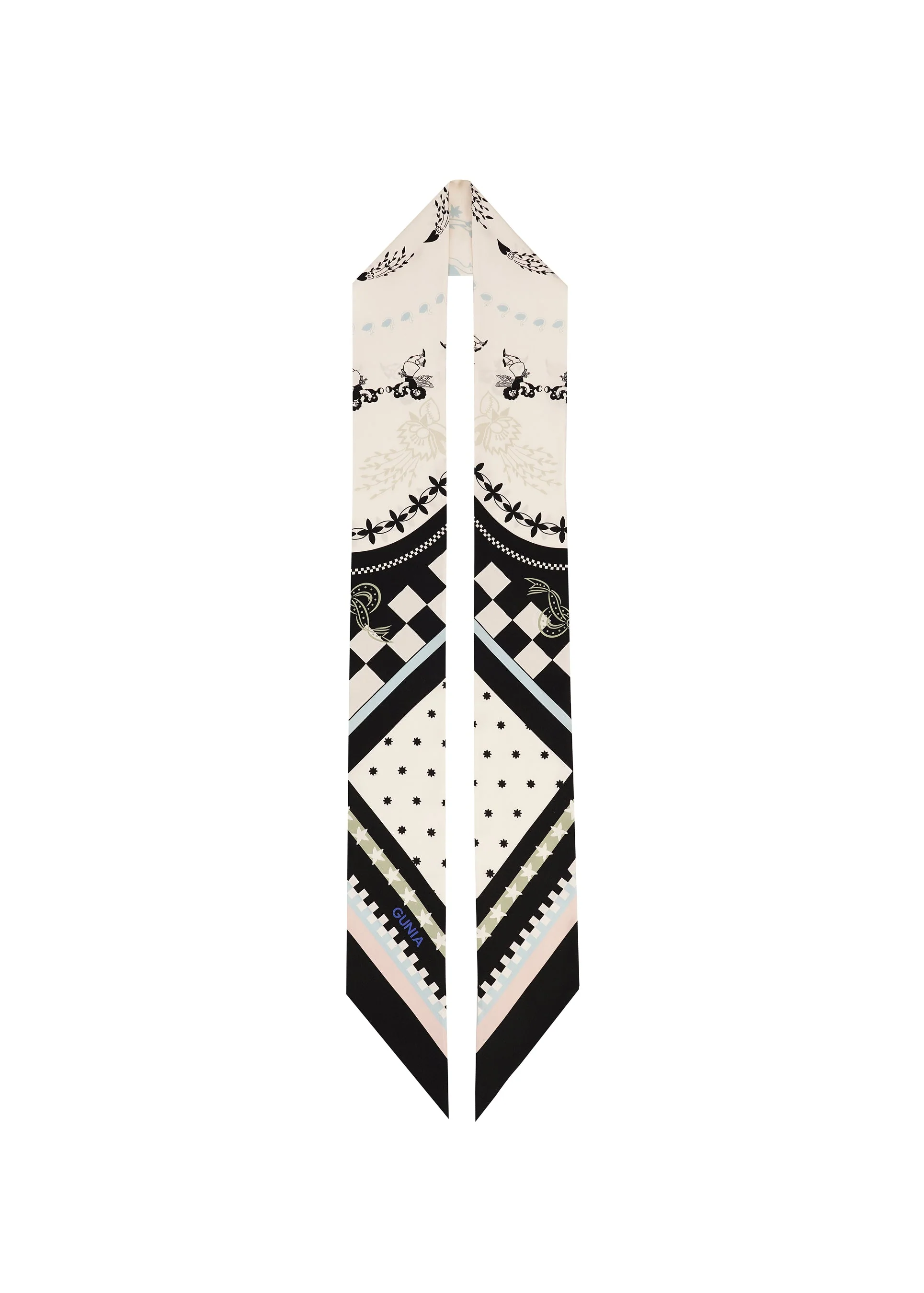 Ornament Long Silk Headscarf - Image 2