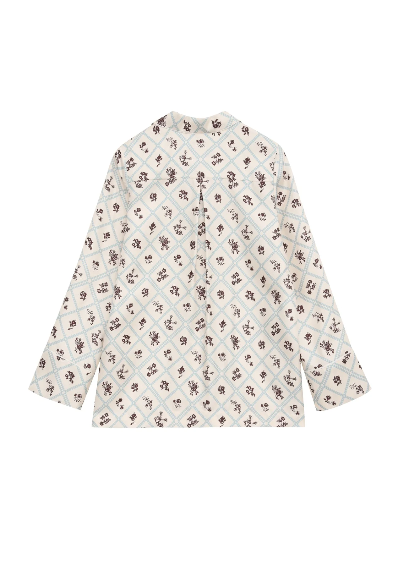 Silk Shirt in Ruzha Pattern in milk - Image 3
