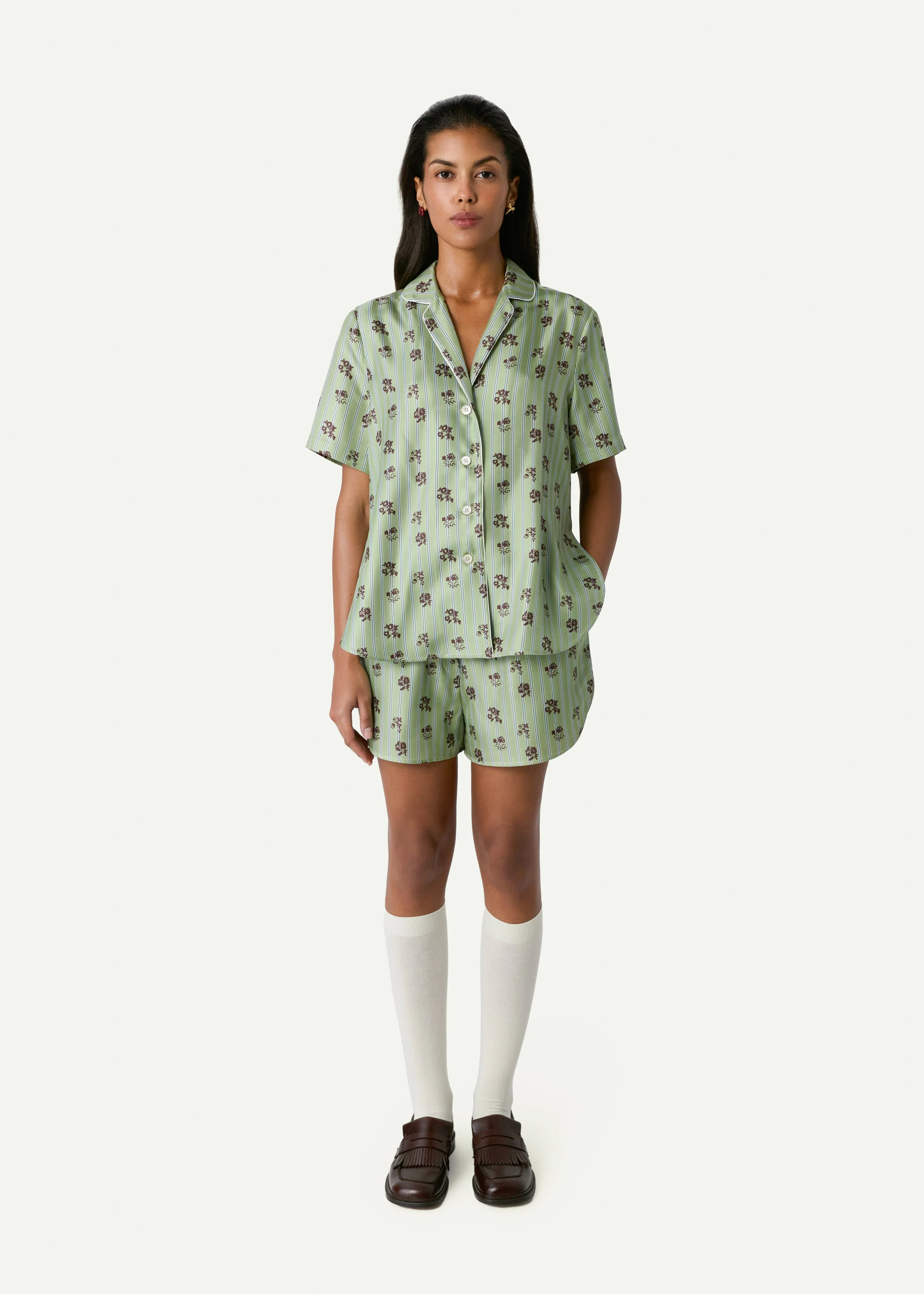 Silk Shorts in Yahidka Pattern - Image 2