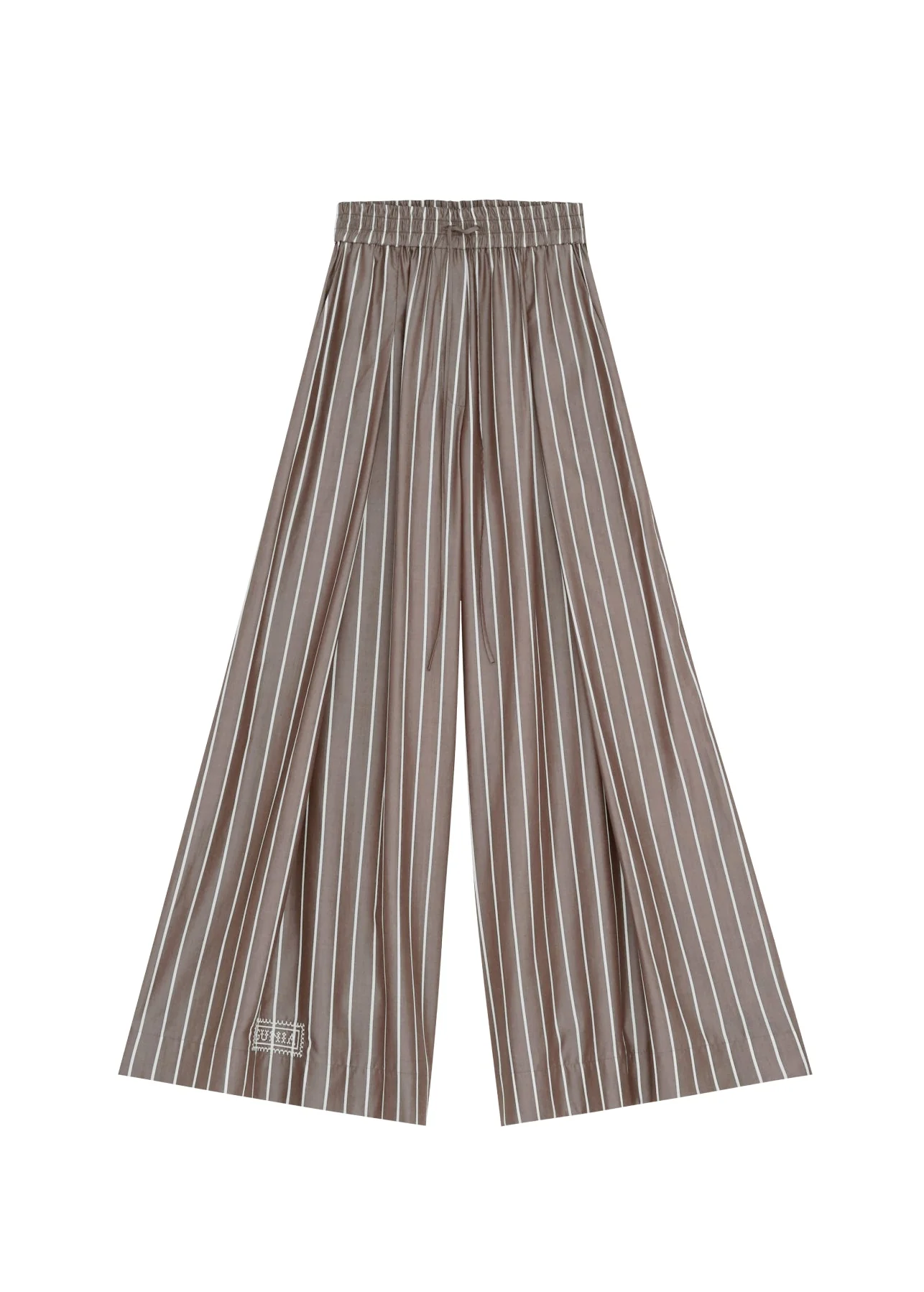 Palazzo Trousers in Dark Stripes - Image 2