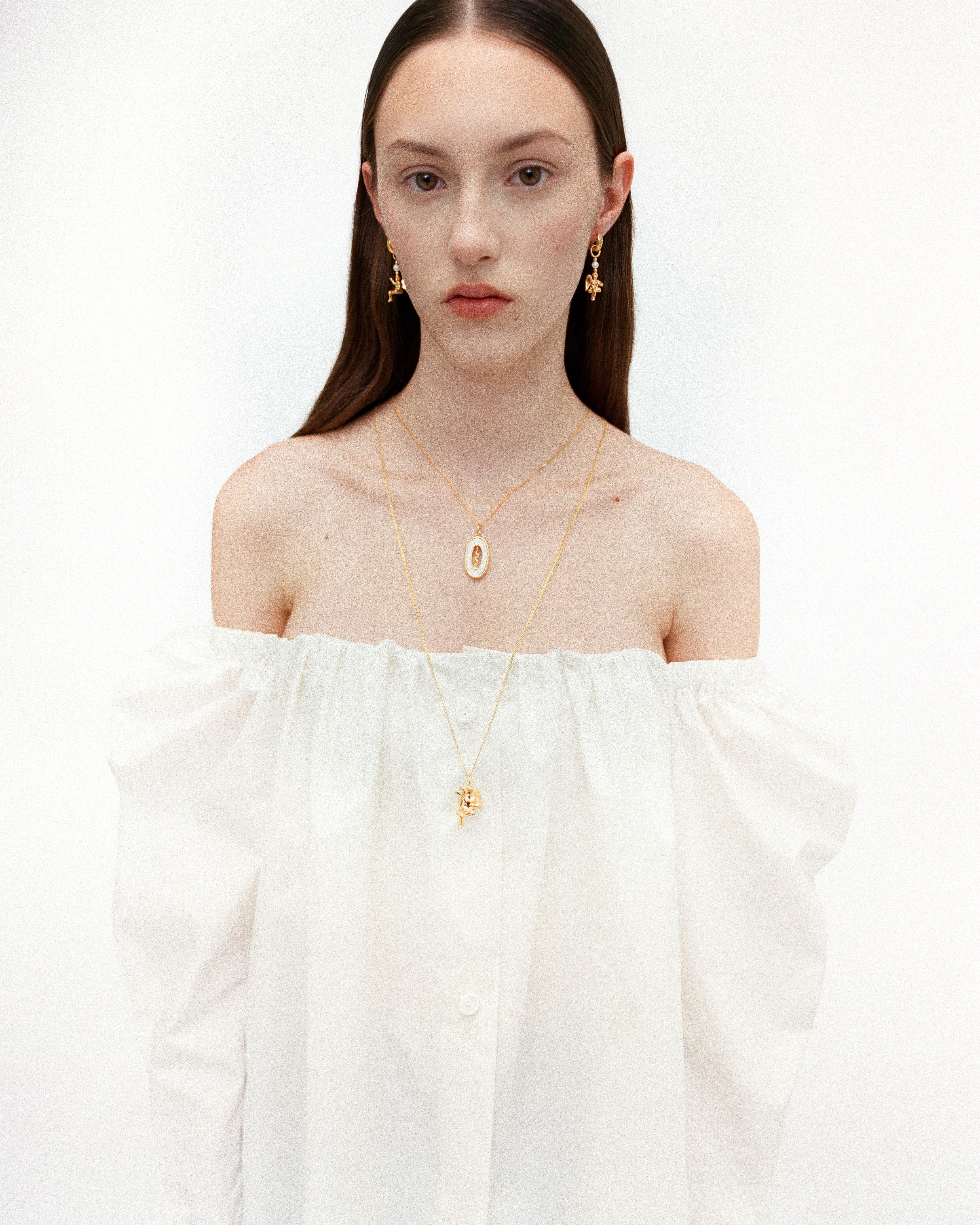 Oryslava Embroidered Shirt in Milk - Image 3