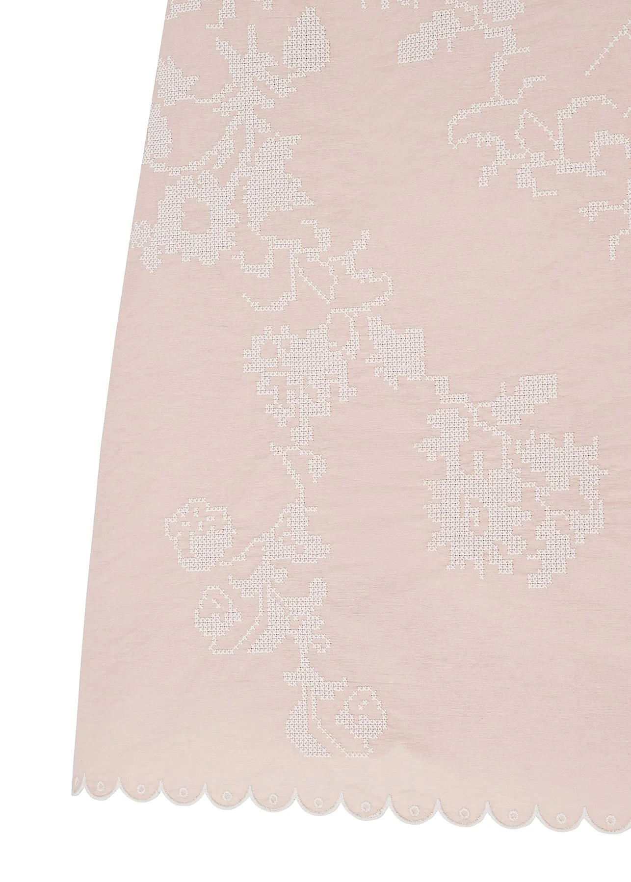 Mini skirt with Tyn Embroidery in pink - Image 2