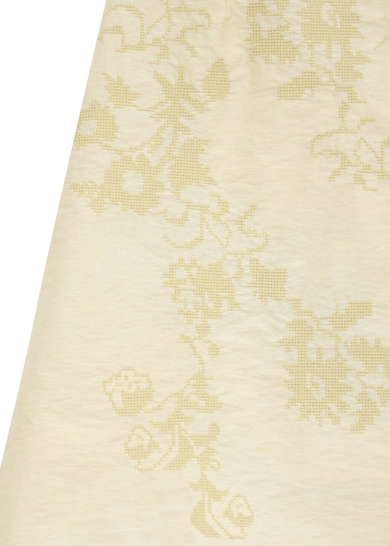 Mini skirt with Tyn Embroidery in yellow - Image 3