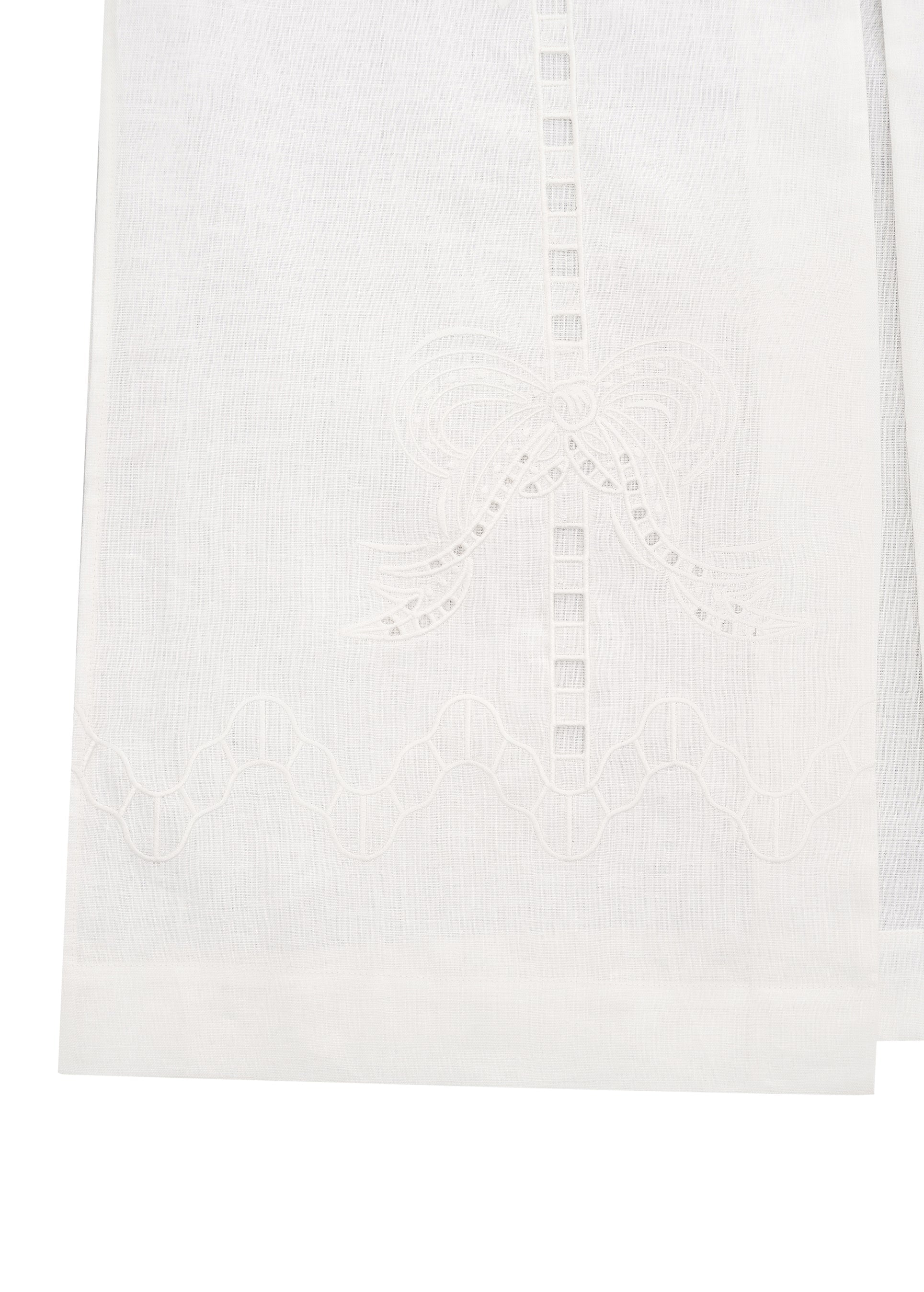 Oliana Dress With Ties in Milk - Image 4