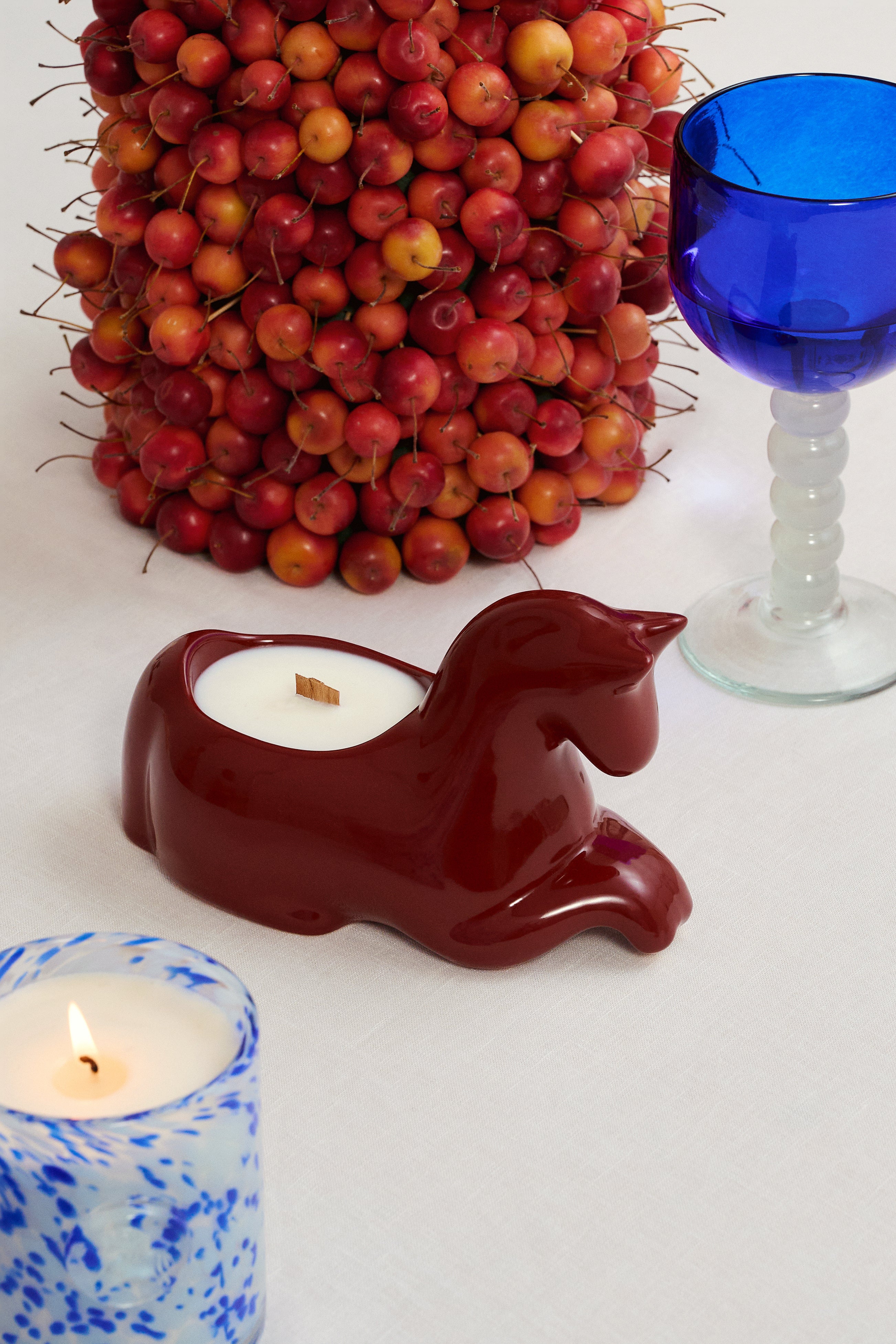 Konyk Candle in Burgundy - Image 3