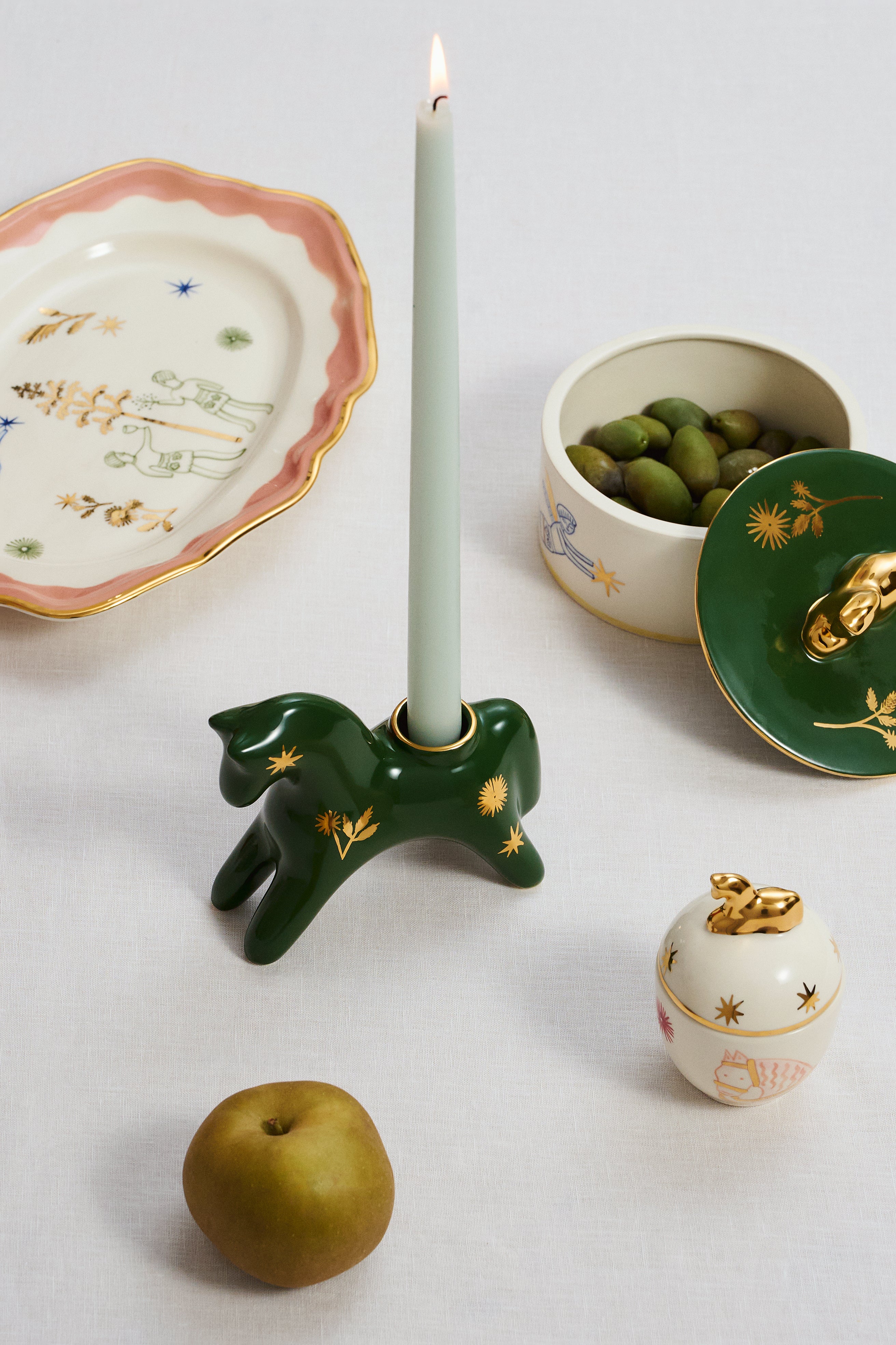 Konyk Candle Holder in Green - Image 3