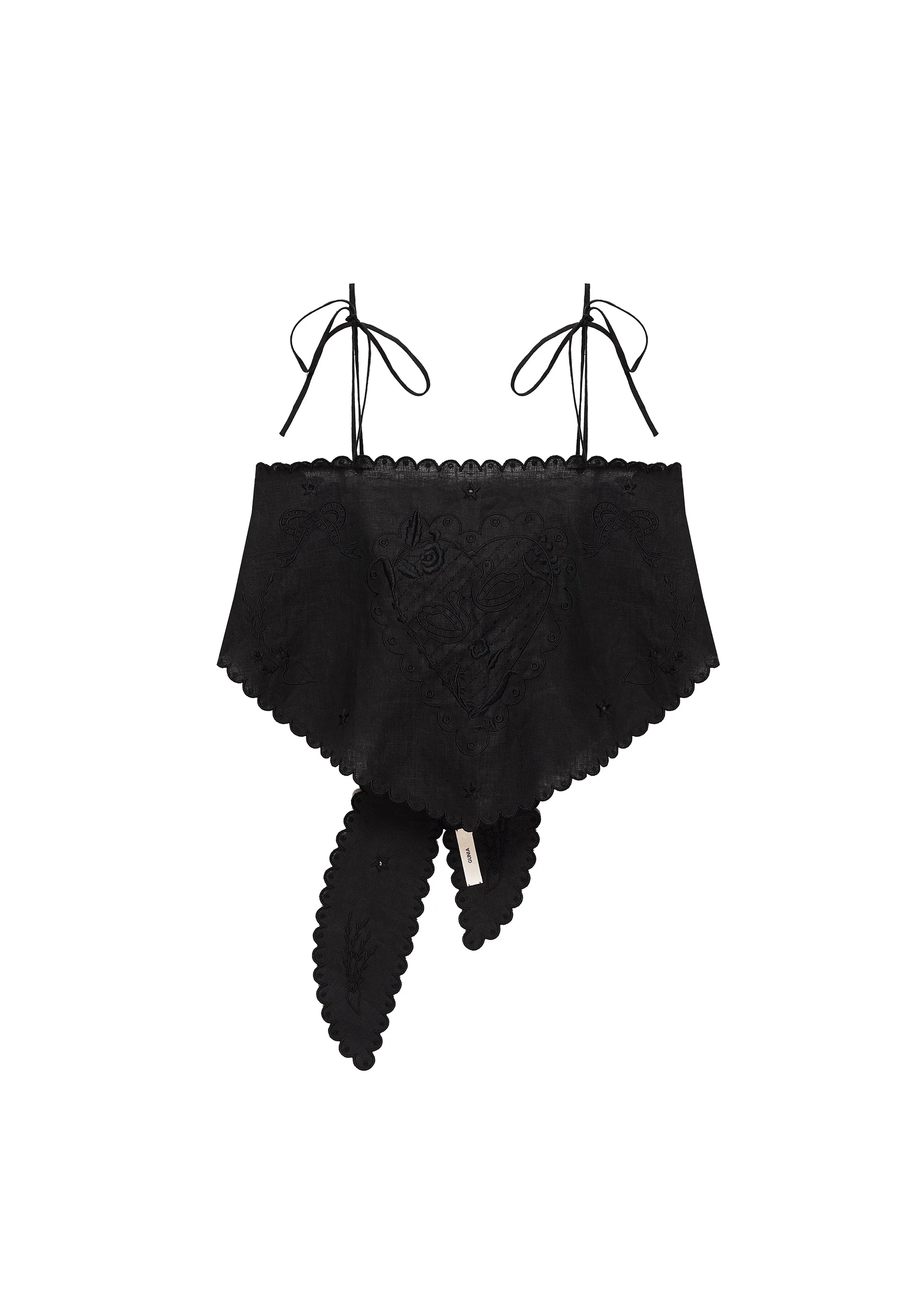 Lybid Scarf Top in Black
