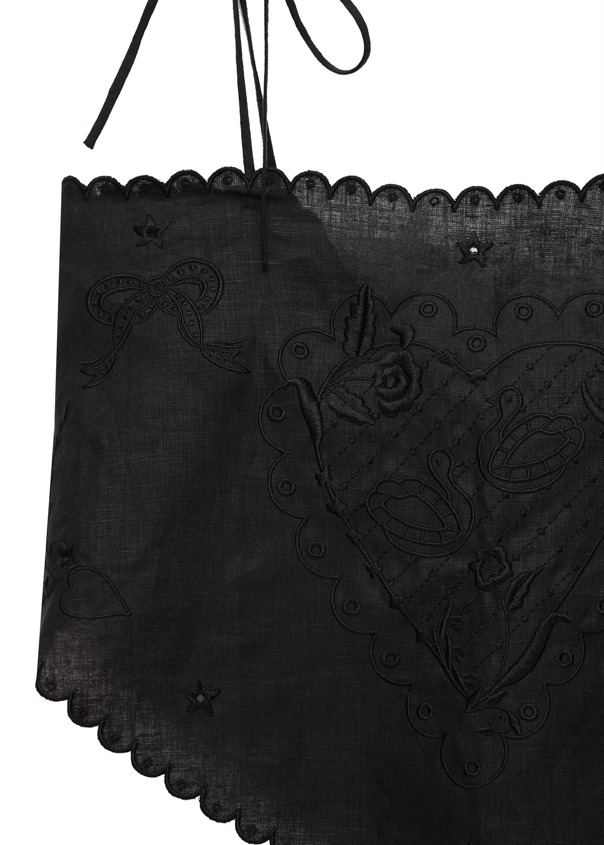 Lybid Scarf Top in Black - Image 3