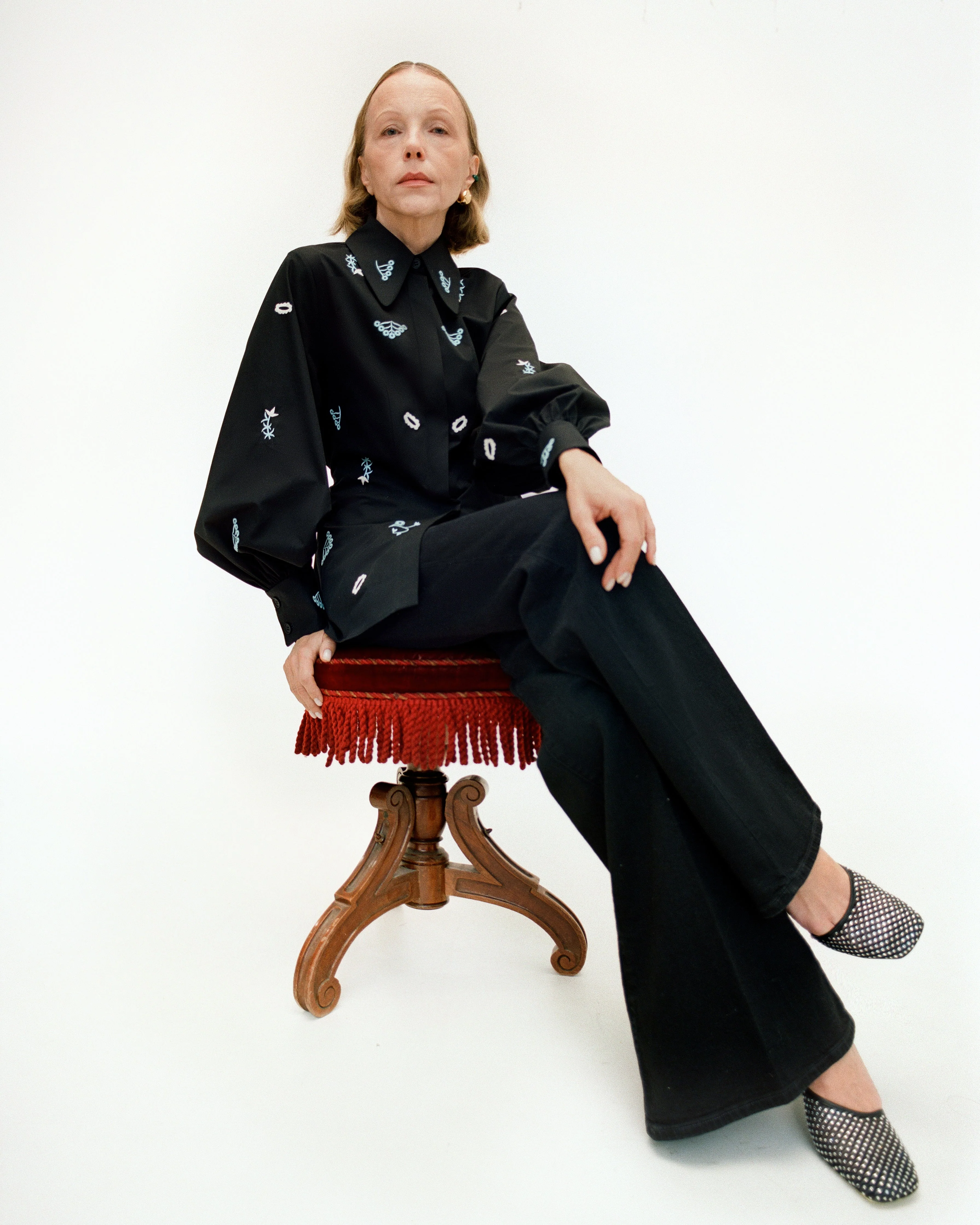 Afiia Embroidered Shirt - Image 4