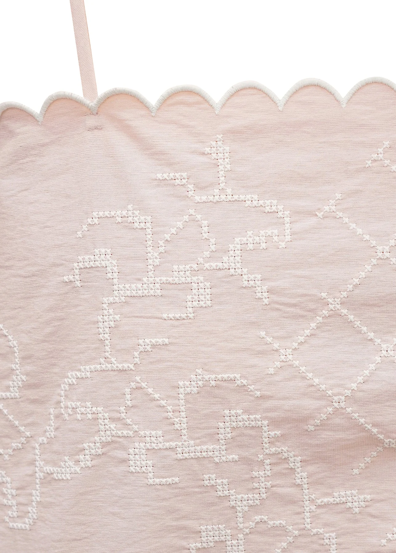 Open Back Embroidered Top in pink - Image 3