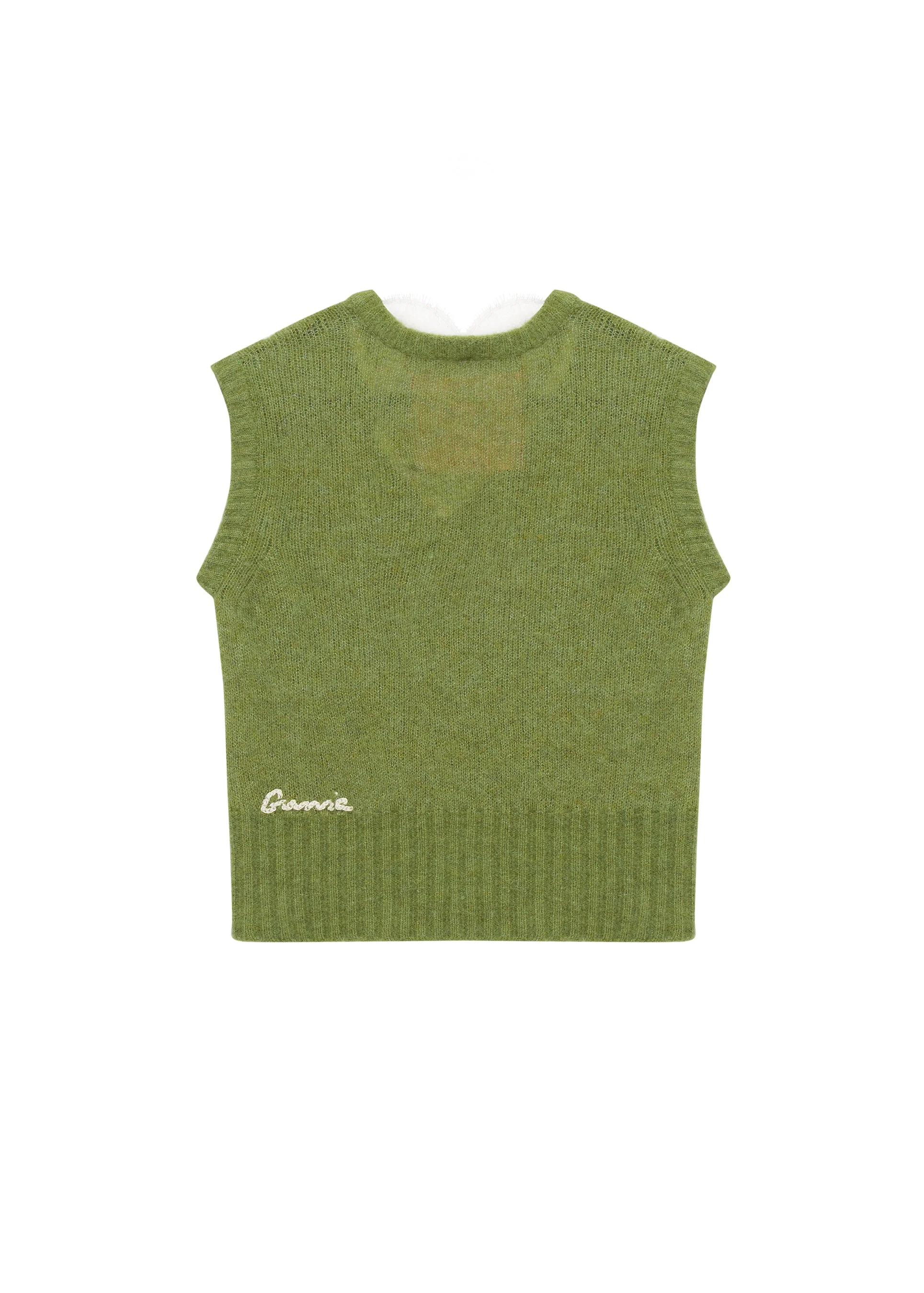 Lace-trimmed Vest in Green - Image 5